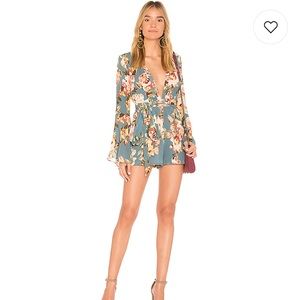 REVOLVE Stowe Romper in Sage Marissa Floral